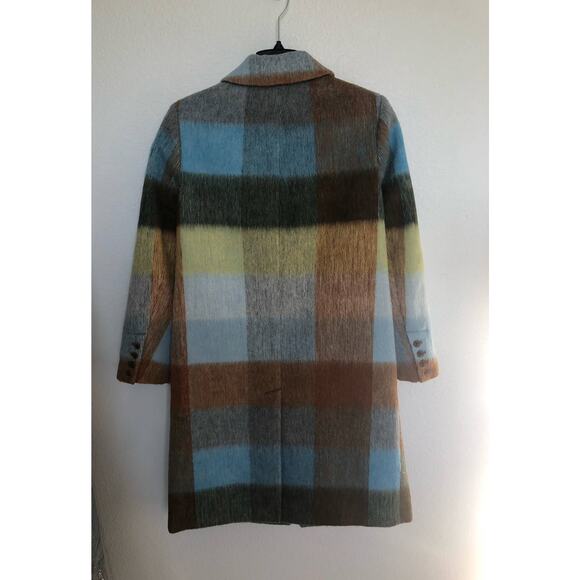 WAS HIM Chequer Single Breast Plaid Oversized Coat - XS - Picture 5 of 6